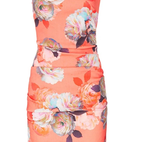 Nicole Miller‎ Confetti Flowers Tuck Dress, size 2 - Picture 4 of 6